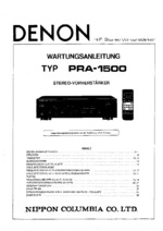 DENON PRA1500 OEM Service