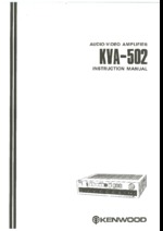 KENWOOD KVA502 OEM Owners