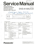 Panasonic DVD-A100U/CA OEM Service