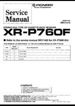 PIONEER XR-P760F OEM Service