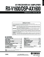 Yahama RX-V1600 OEM Service