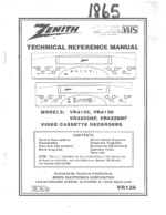 ZENITH VR4226HF OEM Service